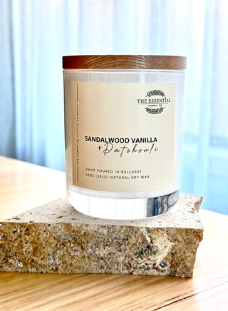 SANDALWOOD, VANILLA AND PATCHOULI SIGNATURE CANDLE