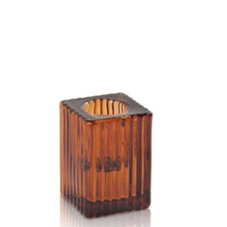 TALL DINNER CANDLE HOLDER (AMBER)