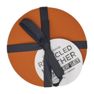 RECYCLED LEATHER COSTER (TERRACOTTA)