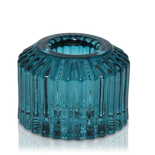 SHORT PILLAR CANDLE HOLDER (BLUE)