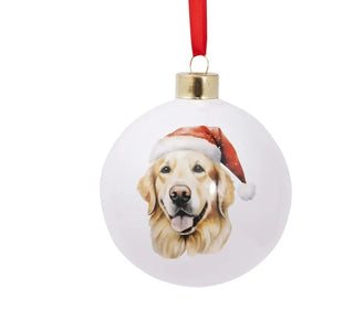 GOLDEN RETRIEVER ROUND BAUBLE