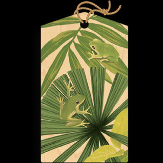 Froggy Foliage Wood Gift Tag