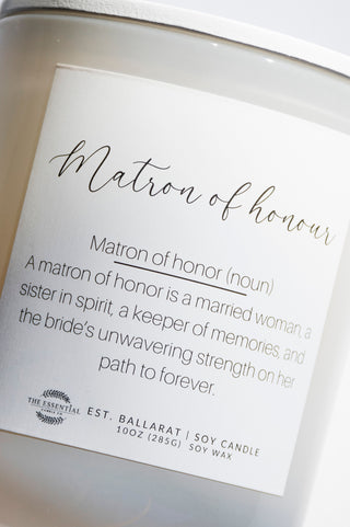 MATRON OF HONOUR (DICTIONARY MEANING CANDLE)