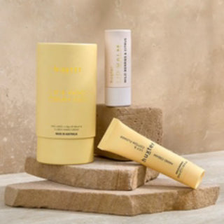 LIP & HAND CREAM DUO (YELLOW) - LILY & COTTON FLOWER