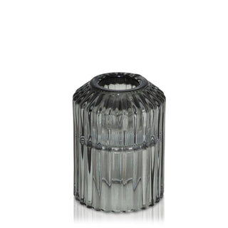 ROUNDED DOUBLE SIDED CANDLE HOLDER (GREY)