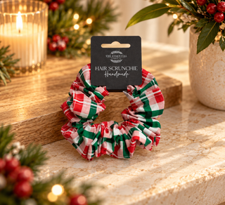 CHRISTMAS GINGHAM SCRUNCHIE