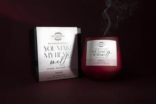 RHUBARB BLOOM CANDLE - YOU MAKE MY HEART MELT - ANY 2 FOR $60