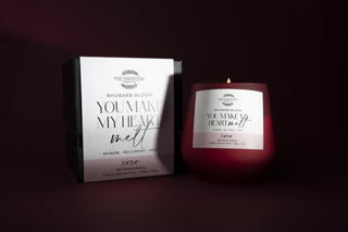 RHUBARB BLOOM CANDLE - YOU MAKE MY HEART MELT - ANY 2 FOR $60