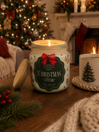 CHRISTMAS BUSH - FROSTED CHRISTMAS CANDLE