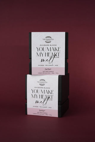 RHUBARB BLOOM CANDLE - YOU MAKE MY HEART MELT - ANY 2 FOR $60