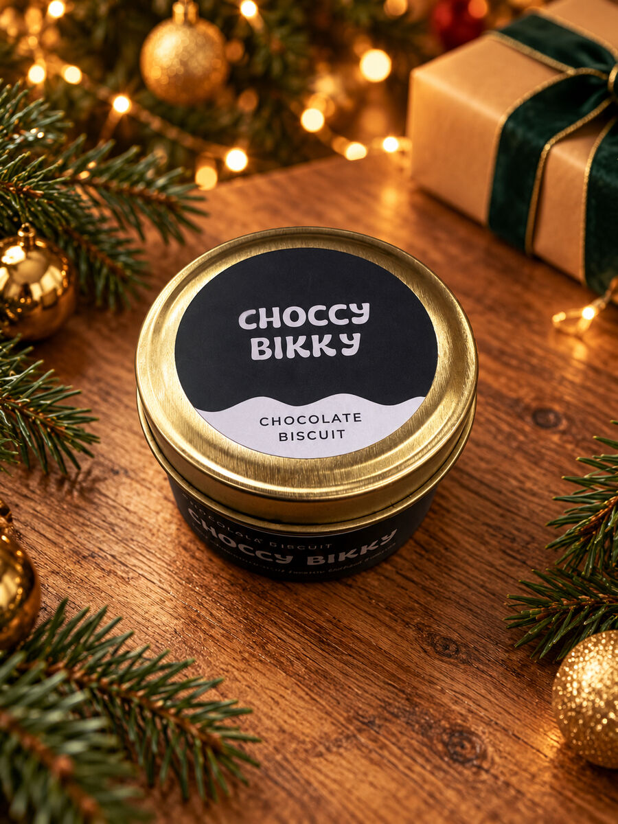 Choccy Bicky – Chocolate Biscuit mini candle