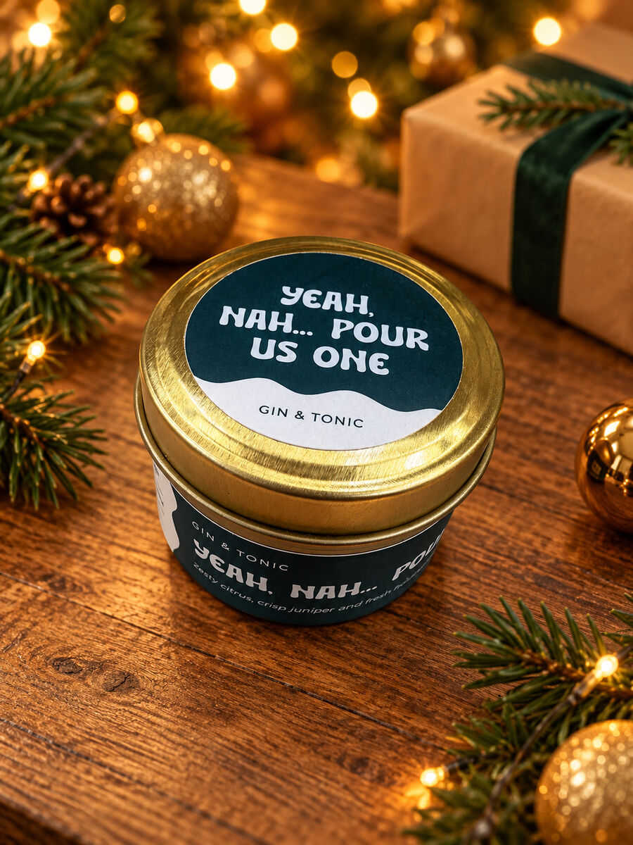 Yeah, Nah.. Pour Us One – Gin & Tonic mini candle