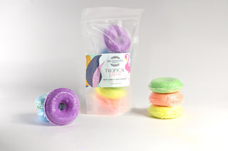 MINI DONUT BATH BOMB PACK (TROPICAL RETREAT) - 6 PACK