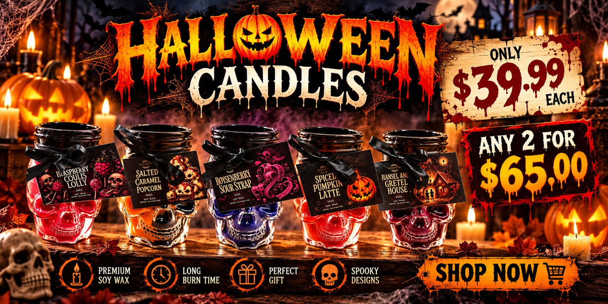 Halloween candles — only $39.99 each, or any 2 for $65. Shop now.