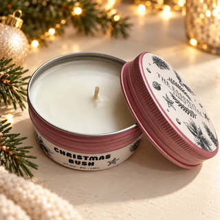 CHRISTMAS BUSH TIN CANDLE