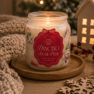 DANCING SUGAR PLUMS - FROSTED CHRISTMAS CANDLE