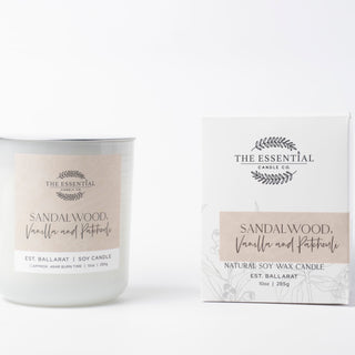 SANDALWOOD, VANILLA AND PATCHOULI SIGNATURE CANDLE