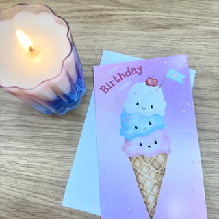 SWEET BIRTHDAY WISHES ICECREAM CARD