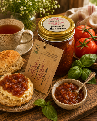 TOMATO AND BASIL RELISH 330G - HOUSE OF SCONE