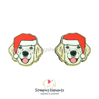 GOLDEN RETRIEVER EARRINGS - XMAS