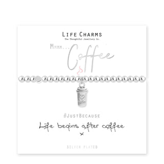 LIFE CHARMS JUST BECAUSE COFFEE BRACELET