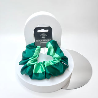 GREEN TWO-TONED SCRUNCHIE