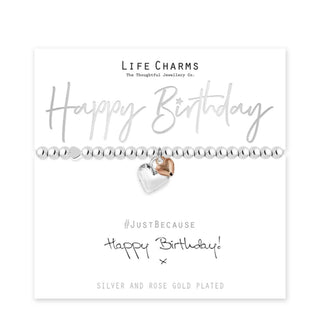 LIFE CHARMS JUST BECAUSE HAPPY BIRTHDAY BRACELET