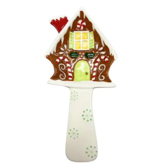 GINGERBREAD HOUSE SPOON REST CER 25X12CM