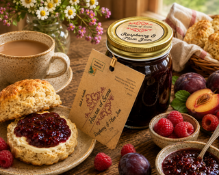 RASPBERRY MINT & SHIRAZ JAM 330G  - HOUSE OF SCONE