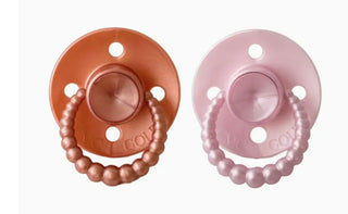 Cmc 'bubble' Dummies Pearl Rose Gold + Pearl Blush size 2