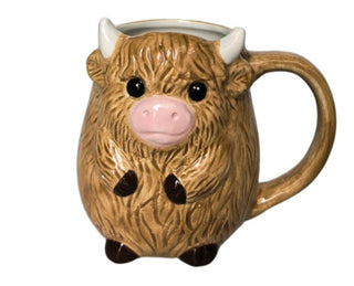 HIGHLAND COW MUG - BROWN 10CM
