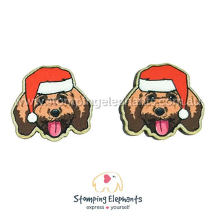 CAVOODLE BROWN XMAS EARRINGS
