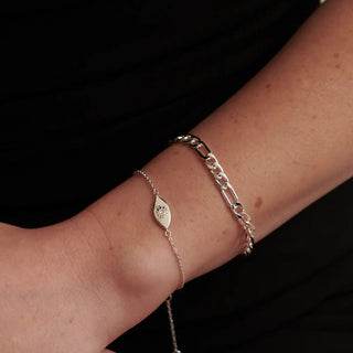 EVIL EYE STIRLING SILVER PLATED BRACELET