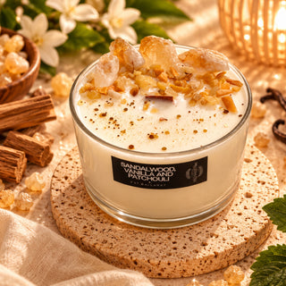SANDALWOOD VANILLA AND PATCHOULI - BOHO CANDLE
