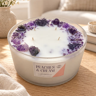 PEACHES AND CREAM  - CANDLE CAKE