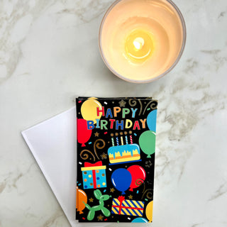 CAKE AND BALLOON BIRTHDAY CARD