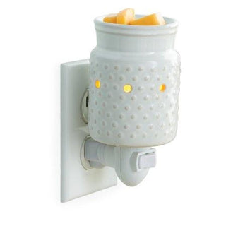 CANDLE WARMERS PLUGGABLE WHITE HOBNAIL