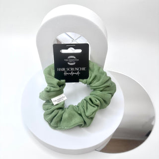 SAGE GREEN MUSLIN SCRUNCHIE