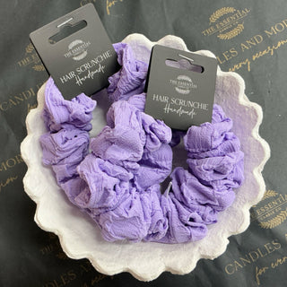PURPLE SUBTLE GINGHAM SCRUNCHIE