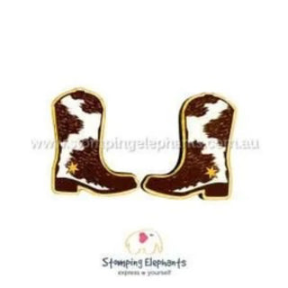 BROWN COWHIDE BOOTS