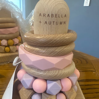 PURPLE AND PINK - UNIVERSAL TEETHER - ARABELLA AND AUTUMN