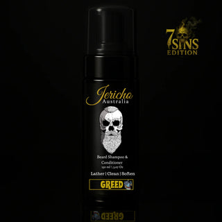 Jericho 2 in 1 Beard Shampoo & Conditioner 150ml Greed ( 7 Sins Edition)