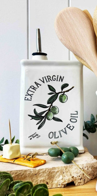 OLIVE OIL DECANTER - WHITE