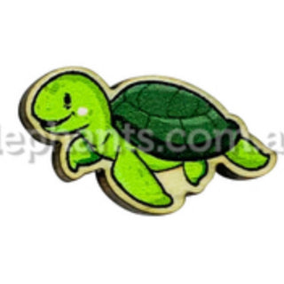 Green turtle earrings
