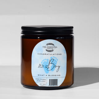 ITS A BOY - KEEPSAKE CANDLE (BABY POWDER)