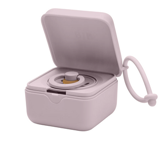 BIBS- PACIFIER BOX -DUSTY LILAC