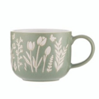 IN THE MEADOW GREEN TULIP MUG, 400ML