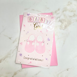 BABY GIRL CONGRATULATIONS CARD