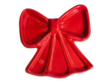 BOW TRINKET DISH RED