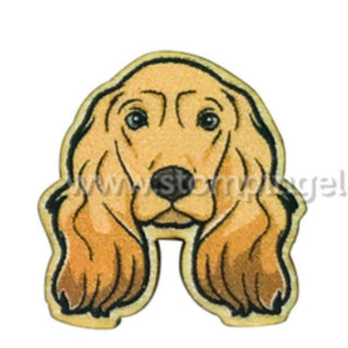 Brown Cocker Spaniel Head Earrings
